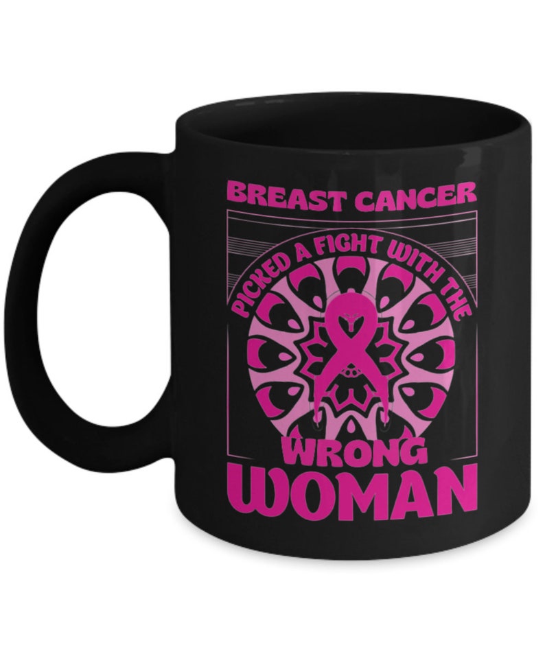 Large Breast Cancer Mug, Cancer Warrior, Cancer Survivor Gift, Breast Cancer Gifts for Women After Surgery, Breast Cancer Gifts image 5