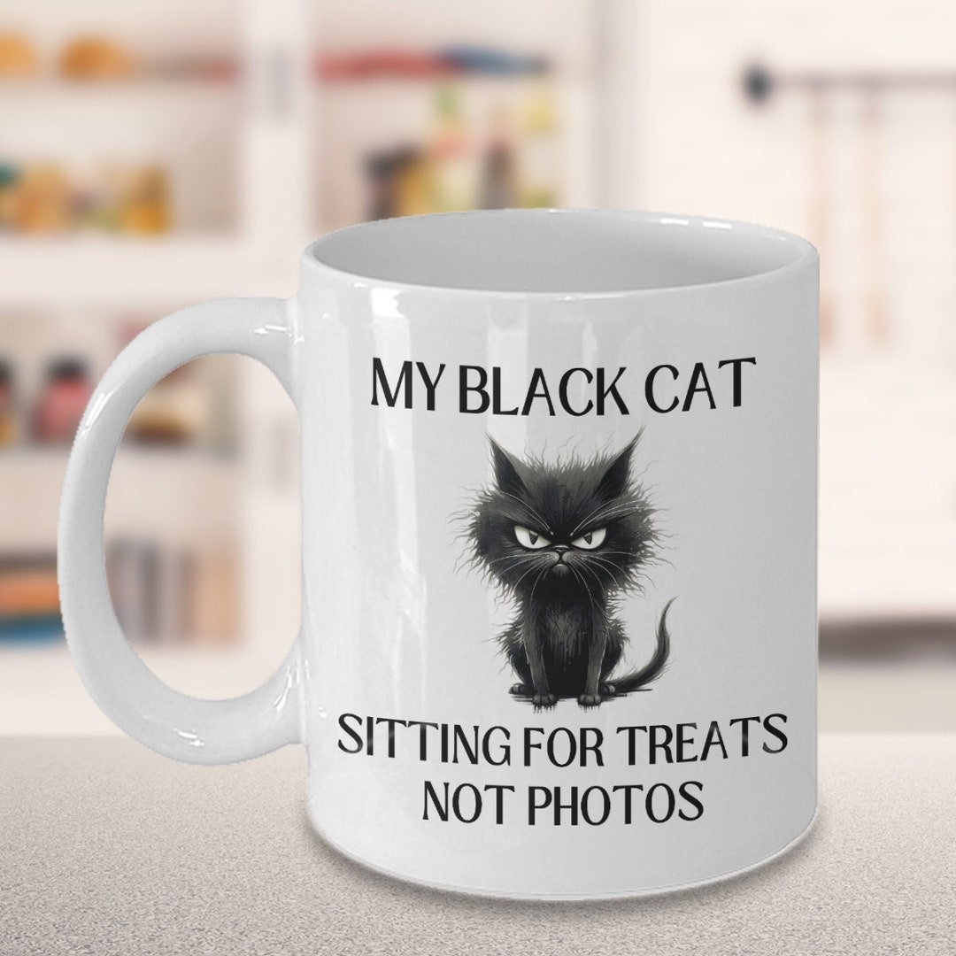 CafePress Black Cat Mug – 11 Oz Ceramic Coffee Mug, Dishwasher & Microwave Safe, Fun Design