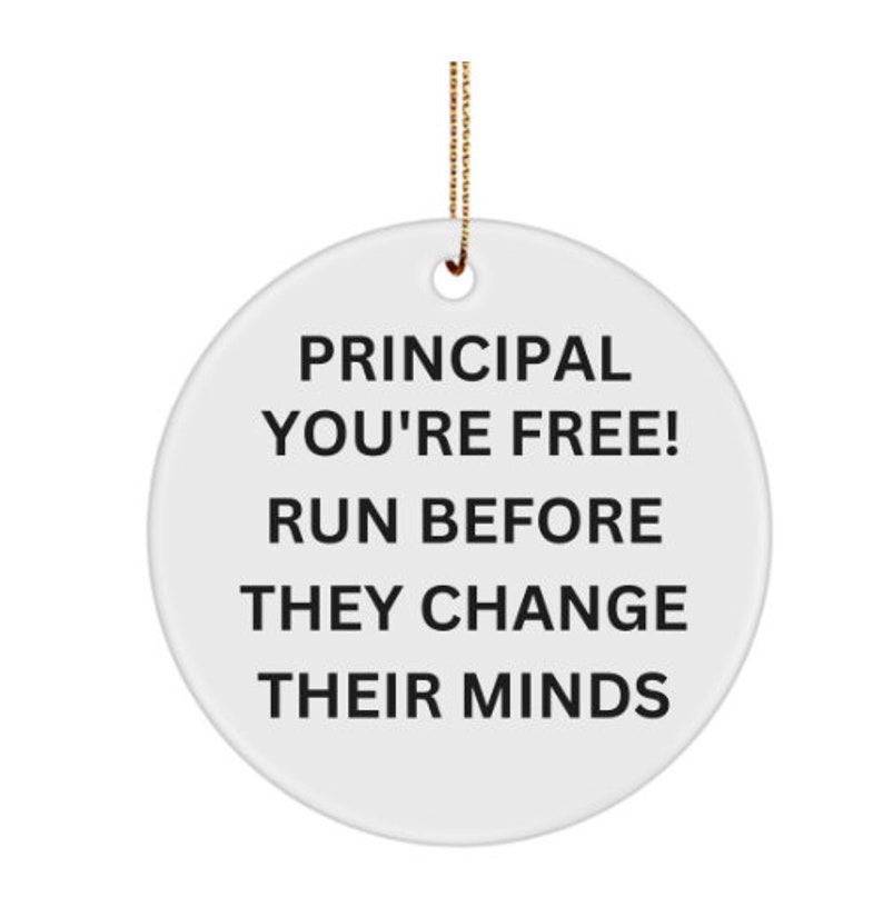 Principal Retirement Gift, Retirement Ornament, Parting Gift for