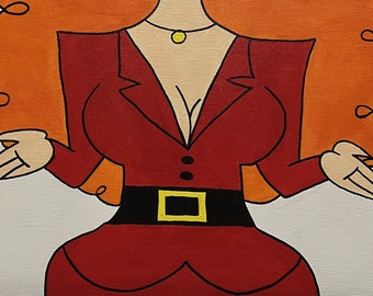 Ms. Sara Bellum Powerpuff Girls Acrylic Painting