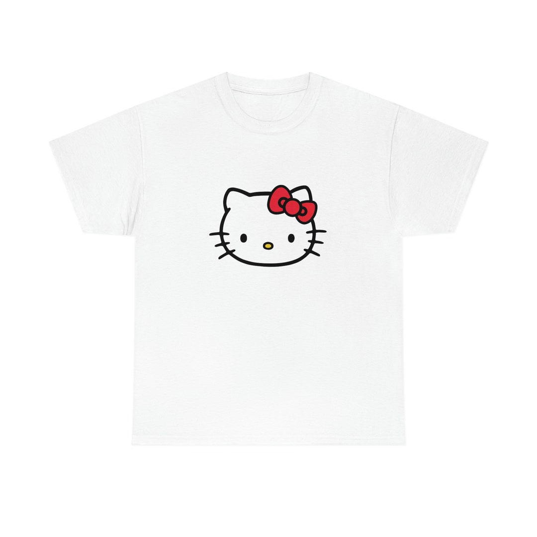 Unisex Hello Kitty Logo T-shirt, Cute Sanrio Tshirt, Kawaii Hello Kitty ...