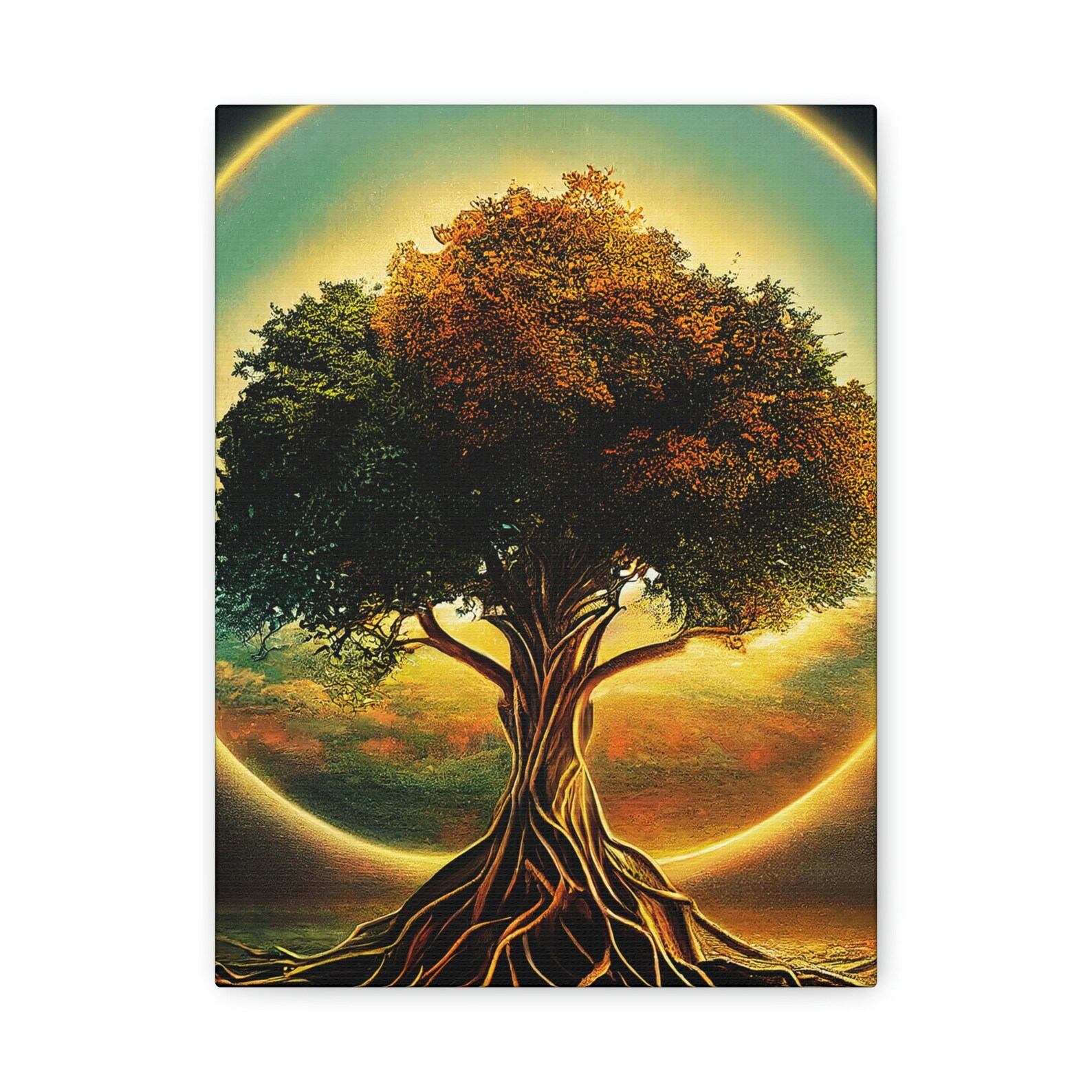 Yggdrasil Wall Art Norse Mythology Painting Yggdrasil Etsy