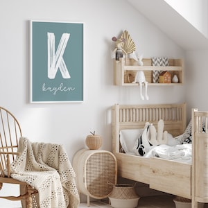 Impresión de nombre personalizada, nombre de bebé personalizado imprimible, arte de pared de guardería, arte de pared de habitación de niños, arte de pared de habitación de niño pequeño, habitación de niña pequeña