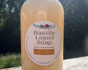 Bastille Liquid Soap | 16 oz | All natural with coconut, castor and jojoba oil