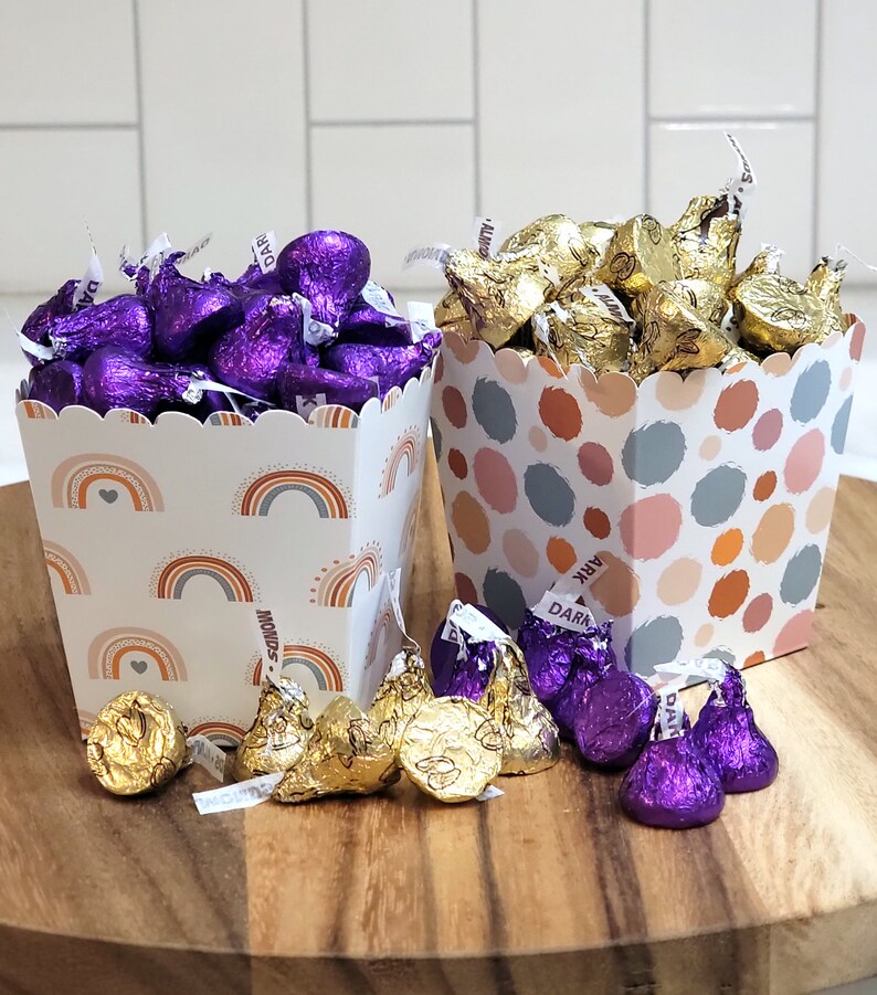 Boho Rainbow Party Favor Snack Boxes for Good Vibes Party Etsy