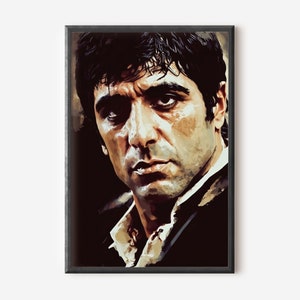 Tony Montana Oil Painting Art Print Digital Print Instant Download High Resolution Digital Download
