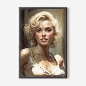 Marilyn Monroe Oil Painting Art Print