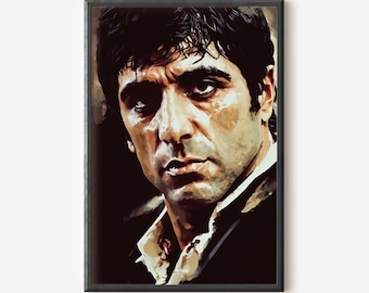 Pintura al óleo de Tony Montana Lámina artística