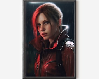 Claire Redfield Art Print Digital Print Instant Download High Resolution Digital Download