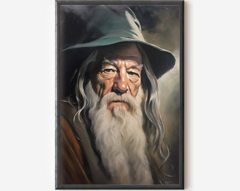 Humble Wizard Painting Art Print