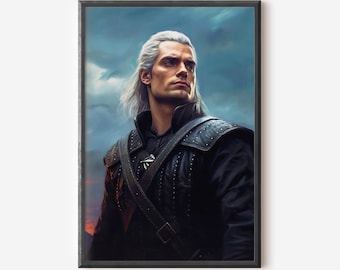 The Witcher Henry Cavill Art Print Impresión digital Descarga instantánea Descarga digital de alta resolución