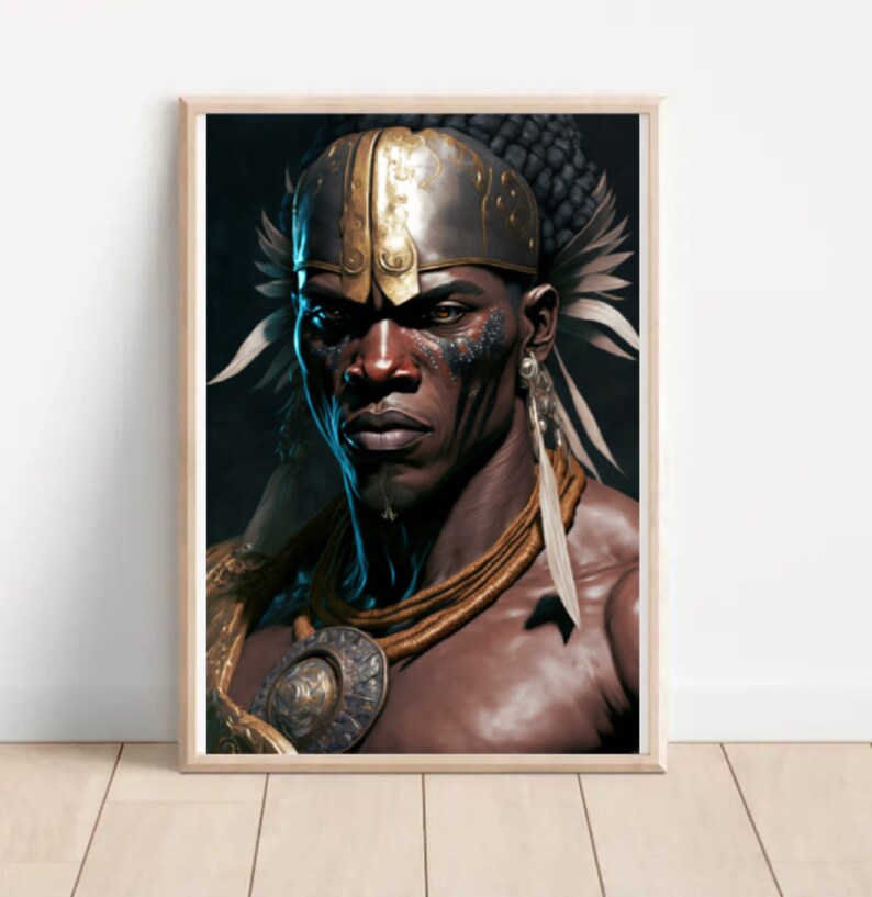 Ogun the Orisha of Iron Art Print. digital Print Instant Etsy