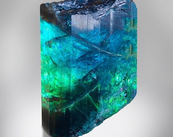 Deep Electric Tourmaline Crystal From Afghanistan, Tri Color Tourmaline Crystal