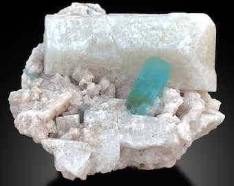 アクアマリン＆ショール標本：パキスタン・スカルドゥ産