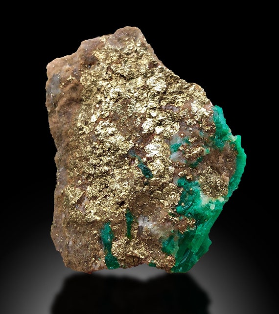 Emerald specimen with Golden Pyrites, Emerald with pyrite, Emerald Specimen