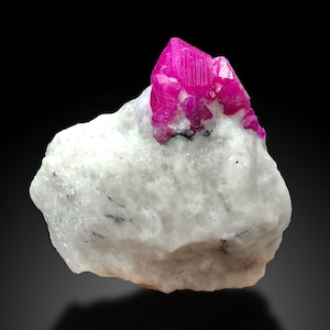 Pink Ruby Crystal on Matrix, Ruby For Sale - 26 Gram - 40*35*15 mm, Mineral Specimen, Raw Mineral, Ruby Stone, Ruby Specimen
