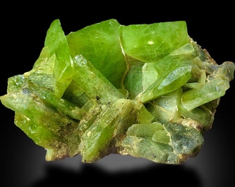 Triple Green Peridot Crystal Nice Point Natural Peridot Mineral Specimen Terminated Olivine Rare Crystal