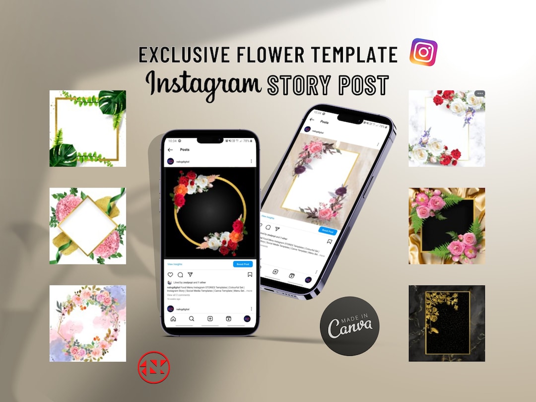 Exclusive Flower Social Media POST Templates Instagram Template
