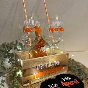 personalisiertes Geschenkset Aperol Aperölchen Holy Aperoli Mädelsabend Freundinnen Geschenk Mitbringsel Bild 2