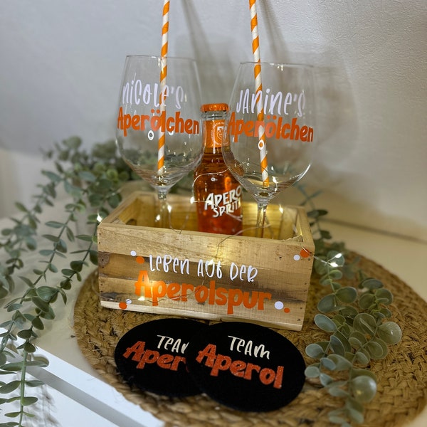 personalisiertes Geschenkset Aperol | Aperölchen | Holy Aperoli | Mädelsabend | Freundinnen | Geschenk | Mitbringsel