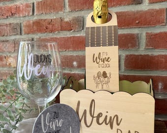 personalized gift set wine wine bar vino wine white wine red wine rosé girls' night girlfriends gift souvenir