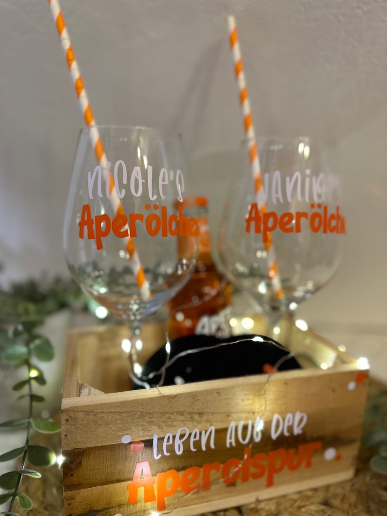 personalisiertes Geschenkset Aperol Aperölchen Holy Aperoli Mädelsabend Freundinnen Geschenk Mitbringsel Bild 4