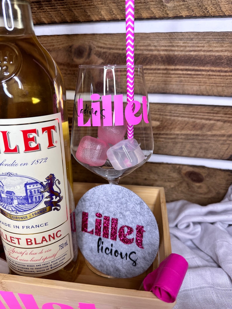 personalisiertes Geschenkset Lillet Bar Wild Berry Lilletlicious Freundinnen Geschenk Geburtstag BFF Mitbringsel Bild 4