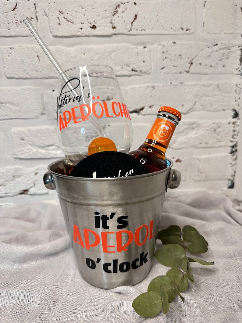 personalisiertes Geschenkset Aperol o'clock Aperol Geschenk Holy Aperoli Aperol Spritz Bild 9