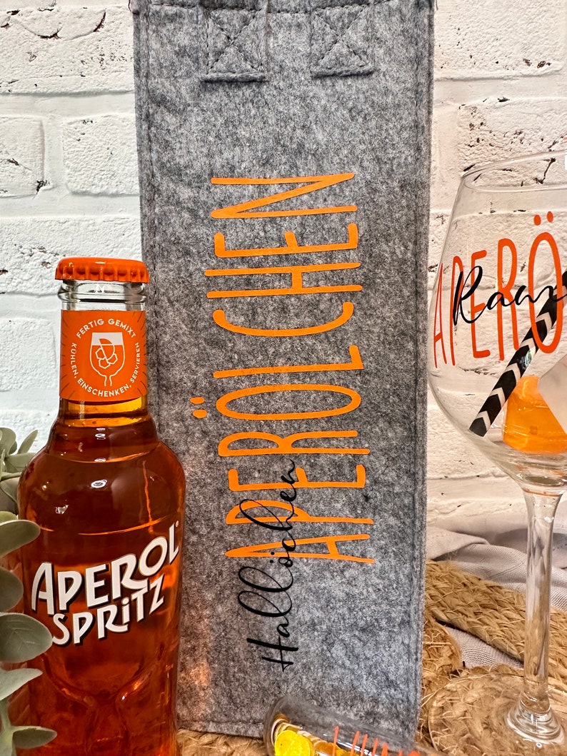 personalisiertes Geschenkset Aperol Aperölchen Holy Aperoli Mädelsabend Freundinnen Geschenk Mitbringsel Bild 6