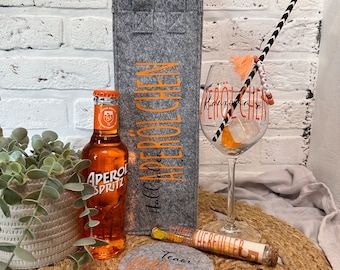 personalisiertes Geschenkset Aperol | Aperölchen | Holy Aperoli | Mädelsabend | Freundinnen | Geschenk | Mitbringsel