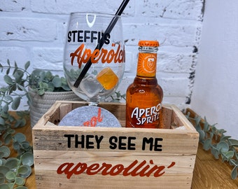 Personalized Gift Set •Aperollin'• | Aperol | Aperoli | Holy Aperoli | Girlfriend | Gift | Birthday