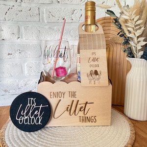 personalisiertes Geschenkset Lillet Lillet o'clock Geschenkbox  Mädelsabend  Freundinnen Geschenk Mitbringsel