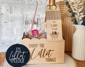 Personalized Lillet gift set, Lillet o'clock gift box, girls' night out, friends gift, souvenir