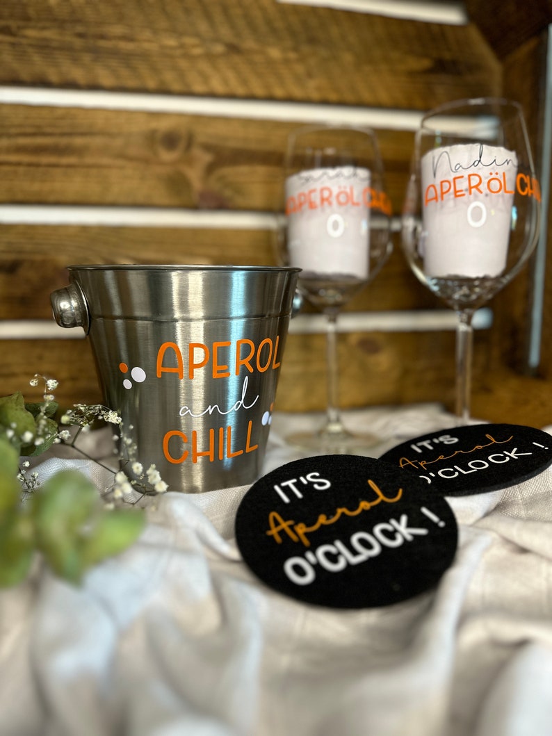 personalisiertes Geschenkset Aperol Aperölchen Holy Aperoli Mädelsabend Freundinnen Geschenk Mitbringsel Bild 6