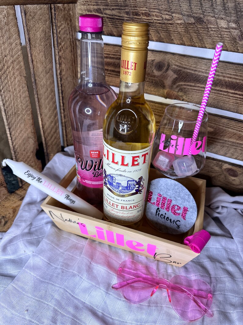 personalisiertes Geschenkset Lillet Bar Wild Berry Lilletlicious Freundinnen Geschenk Geburtstag BFF Mitbringsel Bild 6