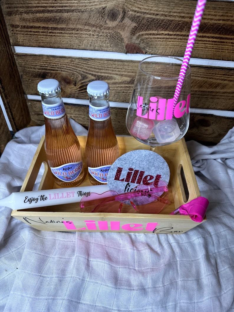 personalisiertes Geschenkset Lillet Bar Wild Berry Lilletlicious Freundinnen Geschenk Geburtstag BFF Mitbringsel Bild 9