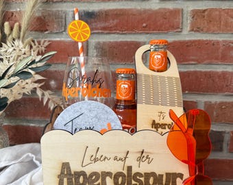 personalisiertes Geschenkset Aperol | Aperölchen | Holy Aperoli | Mädelsabend | Freundinnen | Geschenk | Mitbringsel