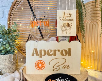 Aperol Geschenkset 3-teilig - Halskette, Ohrringe & Handschmeichler Für Aperol Fans