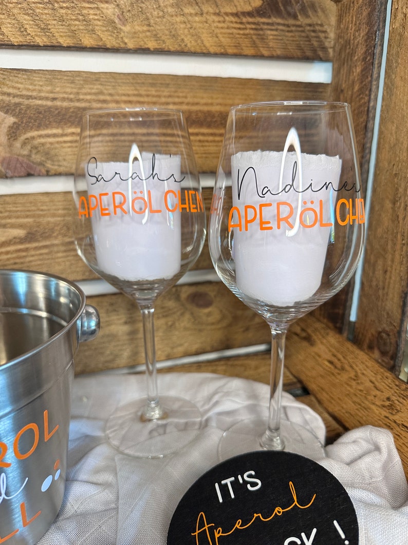 personalisiertes Geschenkset Aperol Aperölchen Holy Aperoli Mädelsabend Freundinnen Geschenk Mitbringsel Bild 4