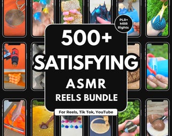 Plus de 500 bobines ASMR, vidéos sans visage satisfaisantes (téléchargement numérique)