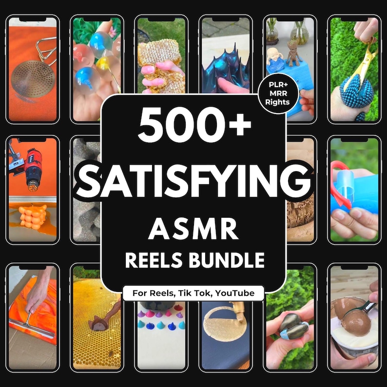 Satisfying Reels Bundle ASMR Faceless Videos for Relaxing Viral Content Instagram TikTok YouTube Shorts Digital Download