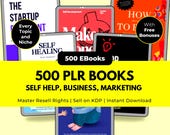 500 eBook Mega Bundle  PLR & MRR Resell Rights Business, Marketing, Self Help, Finance Lifestyle Books for KDP, Etsy, Online Selling