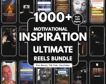 1000+ Motiverande Reels-paket: PLR och MRR, innehåll för sociala medier (digital nedladdning)