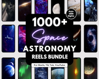 1000+ Space & Astronomy Reels: Planets, Stars, Galaxies (Digital Download)