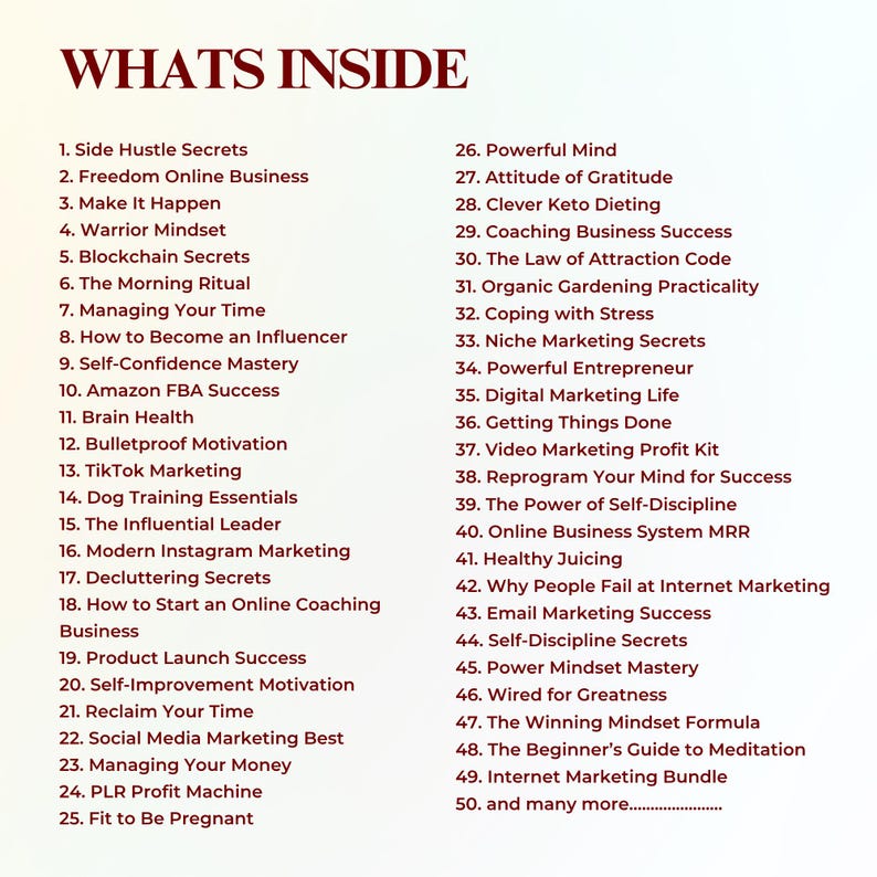 eBook Mega Bundle  PLR & MRR Resell Rights Business, Marketing, Self Help, Finance Lifestyle Books for KDP, Etsy, Online Selling