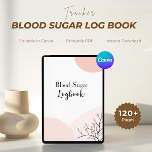 Blood Sugar Tracker Diabetes Planner Blood Sugar Tracker Editable Printable Blood Glucose Tracker Diabetes Log Diabetes Tracker