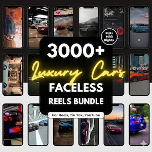 3000+ Luxus-Auto-Rollen-Bundle, Viral Car bearbeitet (Digitaler Download)