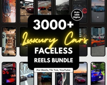 3000+ Luxus-Auto-Rollen-Bundle, Viral Car bearbeitet (Digitaler Download)