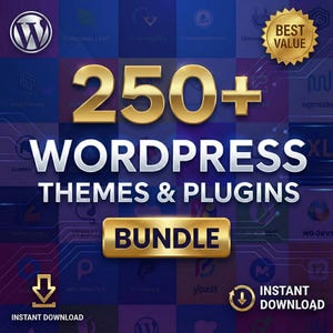 250+ WordPress Themes & Plugins Bundle PLR MRR (Digital Download)