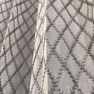 Premium Embroidered Sheer Curtain